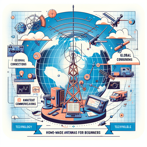 Guía visual sobre antenas caseras para radioaficionados y tecnología de comunicación global. banner