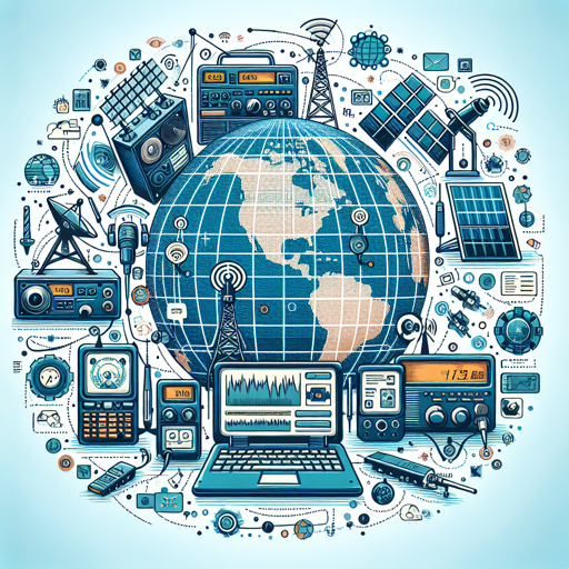 Ilustración de equipos de radio, antenas y tecnología para mejorar la señal de transmisión. banner