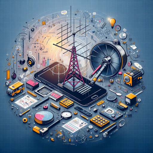 Antena dipolo casero sobre un smartphone, rodeada de equipos de radio y tecnología. banner