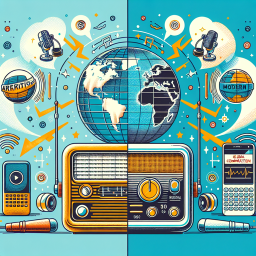 Comparativa visual entre radios vintage y modernas, destacando sus características y ventajas en la radioafición. banner